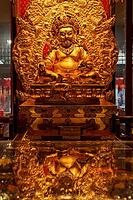Decoration inside the beautiful and famous Buddha Tooth Relic Temple in Singapore [IBR125536402]
