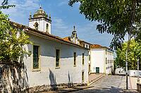 Facade of a historic church in Baroque style in the streets of city of Olinda in Pernambuco, Brazil [IBR125557535]