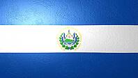 El Salvador flag - soft background with a fine stone structure and beautiful lighting [IBR125557557]