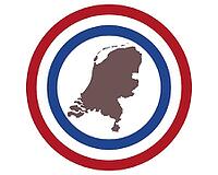 Landkarte der Niederlande auf Hintergrund mit Fahne - Karte der Niederlande im Hintergrund mit Flagge [IBR125557567]