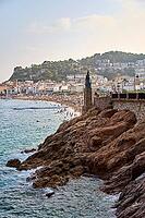 Statue of Minerva in Tossa de Mar, Girona, Spain. 24.08.2024 [IBR125557593]