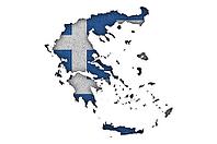 Map and flag of Greece on Felt - Map and flag of Greece on felt [IBR125557595]