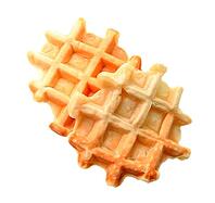 Delicious waffles isolated on white backgrounds [IBR125557605]