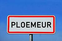Place name sign Ploemeur [IBR125557606]