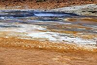 Steaming hot springs on the volcanic sulphur fields of Iceland [IBR125566012]