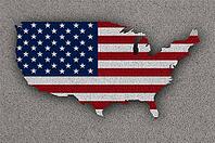 Map and flag of USA on Felt - Map and flag of USA on felt [IBR125566039]