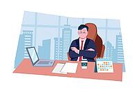 President Illustration concept on white background [IBR125566049]