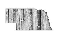 Map of Nebraska on weathered wood - Map of Nebraska on weathered wood [IBR125566070]