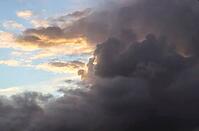 Stunning dark cloud formations right before a thunderstorm [IBR125606075]