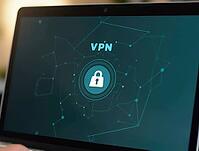 VPN software is providing secure connection on laptop, ensuring online privacy and data protection, AI generated [IBR125636959]