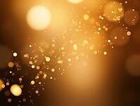 Golden bokeh particles floating gently in soft focus, creating a dreamy and elegant atmosphere, AI generated [IBR125645952]