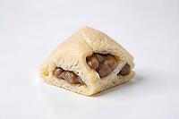 Triangular folded soft rice dough pieces filled with bean paste, Yatsuhashi, Kyoto cinnamon rice cracker confection, rice flour, cinnamon and red bean paste, Kyoto, Kansai, Japan, dessert, confectionery, food photography, AI generated [IBR125653440]