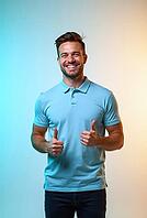 Young man wearing casual clothes is smiling and showing thumbs up gesture of approval on gradient studio background, AI generated [IBR125653490]