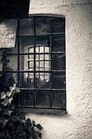 Old sprout windows at a workshop [IBR125654748]