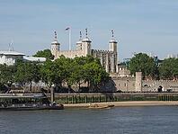 The Tower of London seen from River Thames in London, UK [IBR125654760]