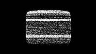 Close up shot of an analog television displaying static noise flickering screen monochrome grain and interference patterns creating a vintage glitchy chaotic visual texture useful as background [IBR125654771]