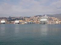GENOA, ITALY - MARCH 16, 2014 - Since the construction of the new merchant harbour the old harbour called Porto Vecchio is still used for cruise ships and small boats [IBR125654781]