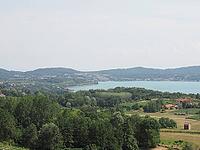 View of Lago di Viverone lake in Piedmont, Italy [IBR125654785]
