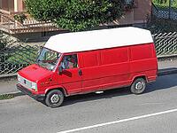 MILAN, ITALY - CIRCA AUGUST 2015: Red Fiat lorry [IBR125654801]