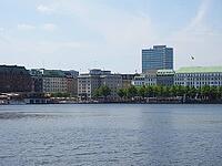HAMBURG, GERMANY - CIRCA MAY 2017: Binnenalster (meaning Inner Alster lake) [IBR125654804]