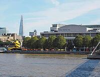 LONDON, UK - SEPTEMBER 29, 2015: The Royal Festival Hall built as part of the Festival of Britain national celebrations in 1951 is still in use as a major music and entertainment venue [IBR125654814]
