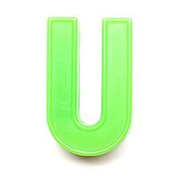 Magnetic uppercase letter U of the British alphabet [IBR125654832]