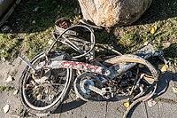 Old bicycle - find from the Rhine at low tide, Cologne, North Rhine-Westphalia, Germany [IBR125657363]