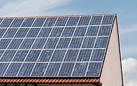Photovoltaic system on a tiled roof, Rhineland-Palatinate, Germany [IBR125657387]