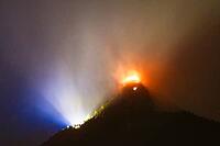 Large fire at the Kehlsteinhaus, including headlights of the egg forces, Berchtesgaden, Berchtesgadener Land, Upper Bavaria, Bavaria, Germany [IBR125657442]
