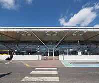 STANSTED, UK - CIRCA JUNE 2017: London Stansted airport design by architect Lord Norman Foster [IBR125659388]