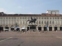 TURIN, ITALY - OCTOBER 06, 2023: Piazza San Carlo translation St Charles square [IBR125659401]