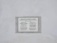 WARSAW, POLAND - MAY 09, 2026: Church of St Casimir of the Benedictine Sisters of Perpetual Adoration plaque [IBR125659447]