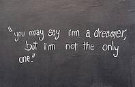 TURIN, ITALY - CIRCA JUNE 2020: You may say I'm a dreamer, but I'm not the only one, quote from John Lennon song Imagine [IBR125659465]
