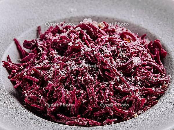 Food, Beetroot salad in bowl top view [IBR123622458]