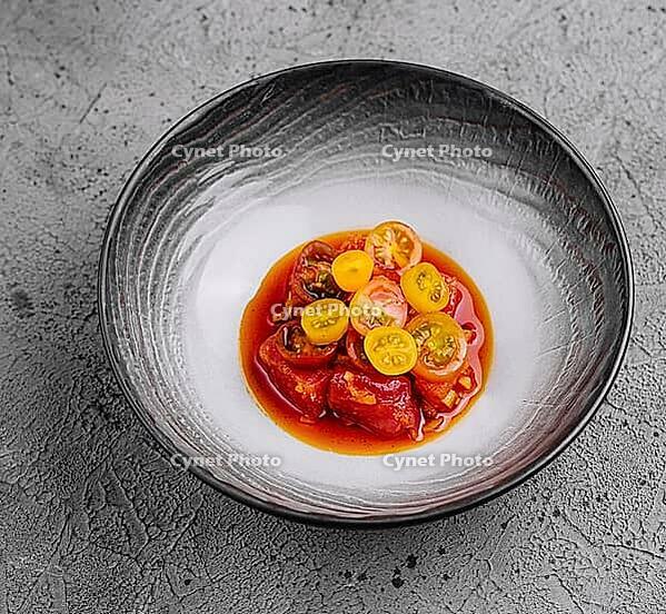 Food, Tomato soup in a ceramic bowl [IBR123622459]