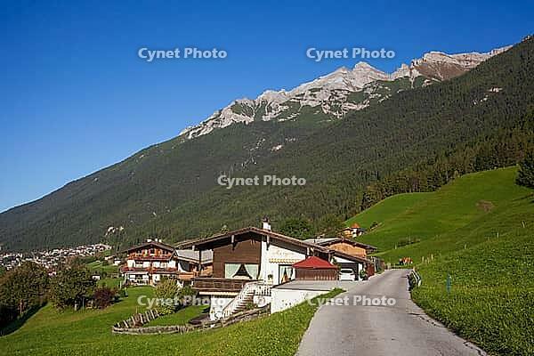 Alm with residential and farmhouses, Fereienhaus, Neustift im Stubai Valley, Stubai Valley, Stubai, Tyrol, Austria [IBR123622468]