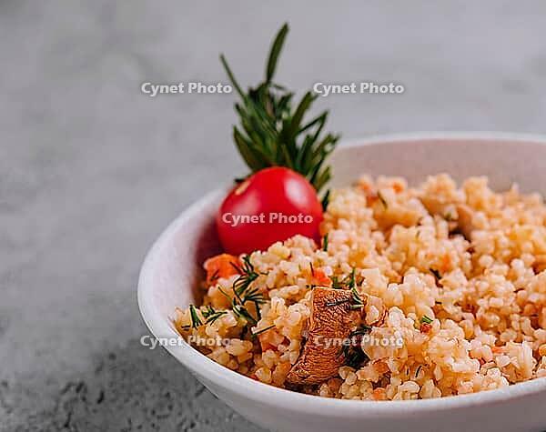 Food, Bulgur with meat and vegetables [IBR123622474]
