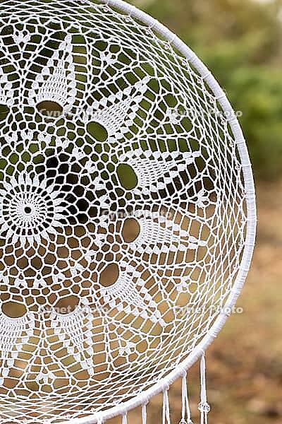 Dream catcher with feathers threads and beads rope hanging. Dreamcatcher handmade [IBR123639551]