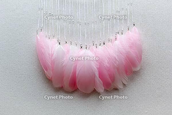 Dream catcher with feathers threads and beads rope hanging. Dreamcatcher handmade [IBR123639558]