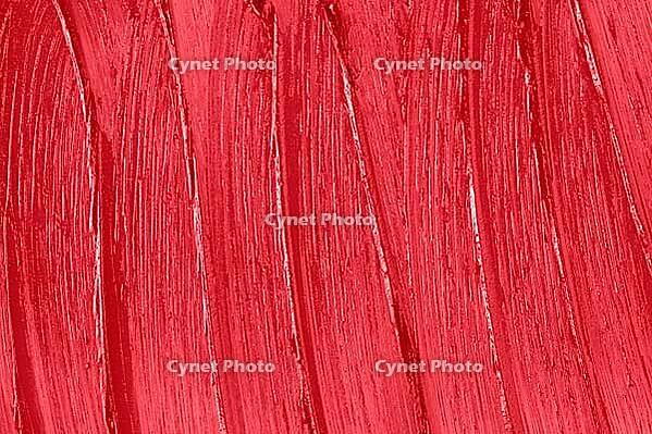 Makeup creamy backdrop. Liquid beauty cream close up. Red lipstick smear smudge sample texture background. Beauty product lop gloss closeup [IBR123646510]