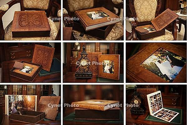 Brown natural leather classic wedding photobook and album [IBR123675150]