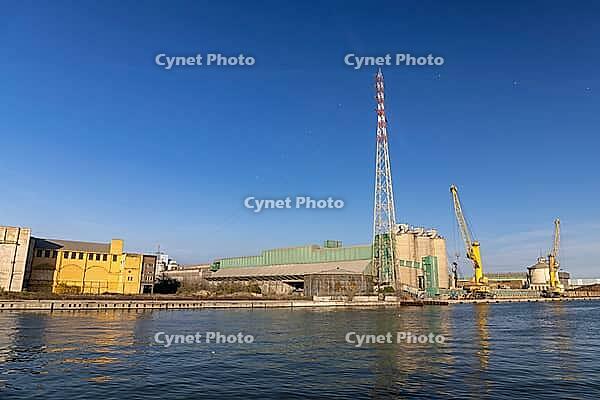 Waterfront industrial building, Porto Marghera, Port, Venice, Italy [IBR123774776]