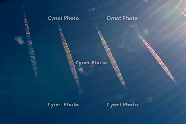 Spider web against light, Kempen, North Rhine-Westphalia, Germany [IBR123790057]