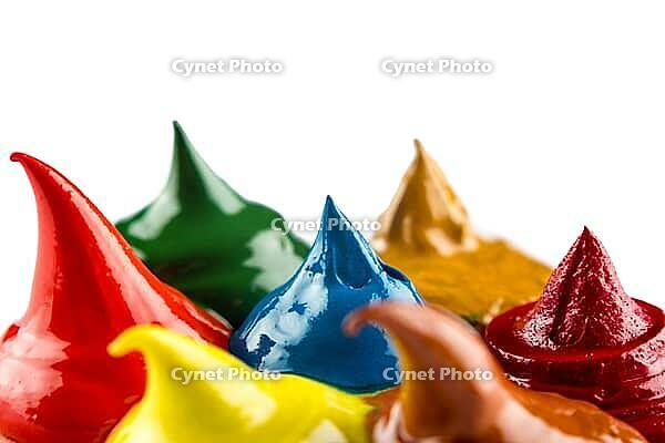 Close up of different color oil paint [IBR123878821]