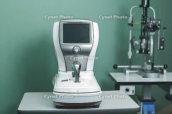 Medical optometrist equipment used for eye exams [IBR123878833]