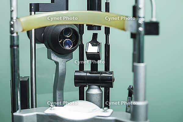 Medical optometrist equipment used for eye exams [IBR123878834]