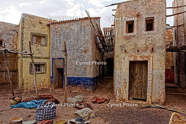 Abandoned and deserted city in Ouarzazate, Morocco. The area also is being used as film studios [IBR123878858]