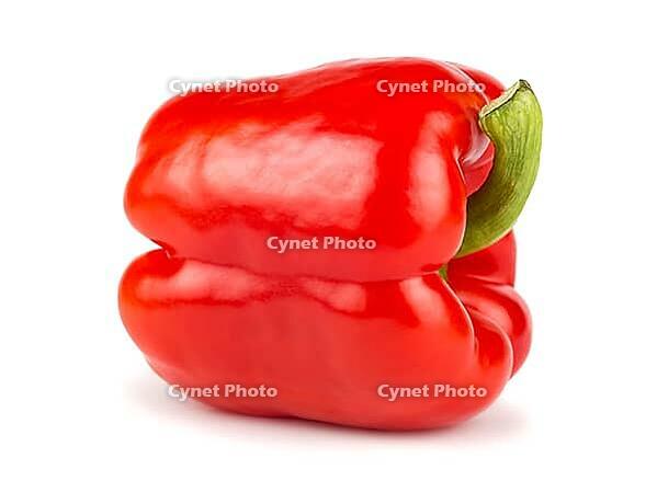 Red sweet pepper isolated on white background [IBR123878887]