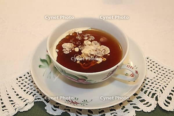 East Frisians are the world champions in tea drinking, the cream for the tea is carefully added and stirred counterclockwise, creating the so-called cloud, Wulkje, in the tea museum, Bünting in Leer can learn everything about tea at a tea ceremony. Leer,  [IBR123895570]