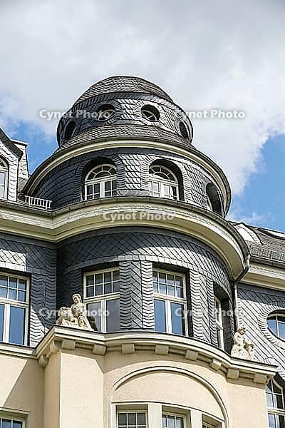Stefan-Heym House in Hoffmannstraße, Art Nouveau villas and Wilhelminian era buildings on Kassberg, Chemnitz, Saxony, Germany [IBR123911471]